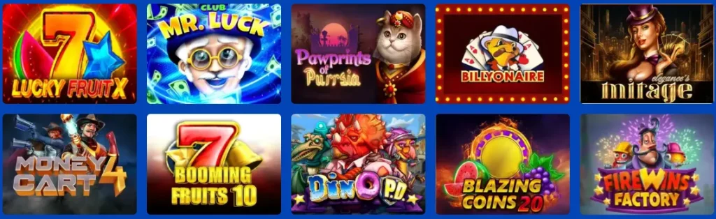 Game Selection At Wild Dice Casino