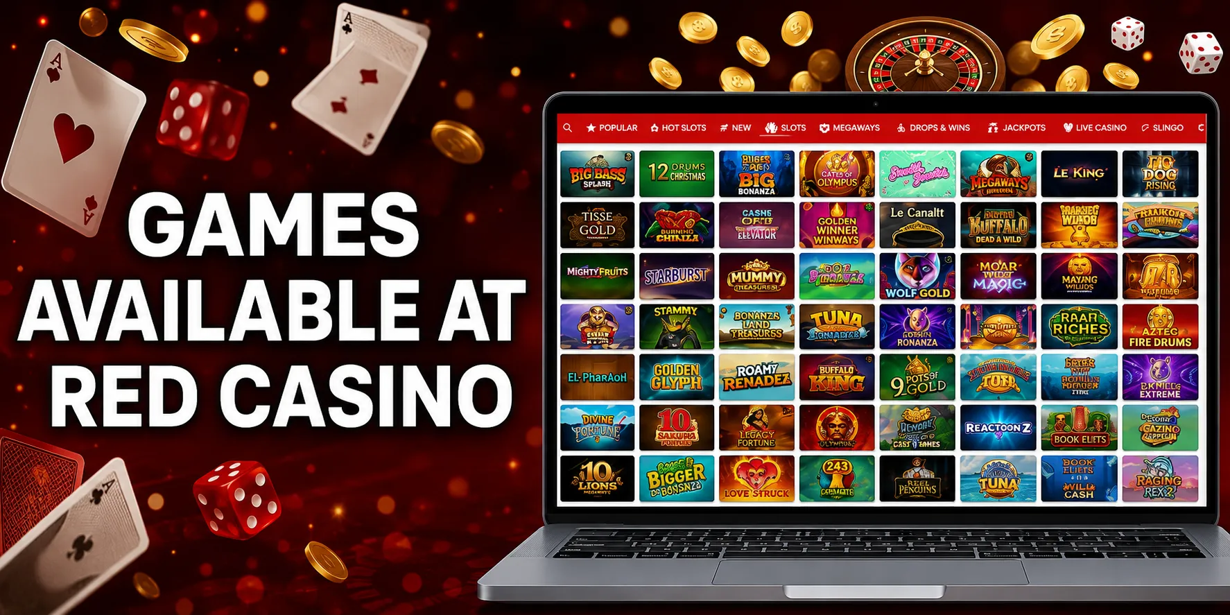 Games Available At Red Casino