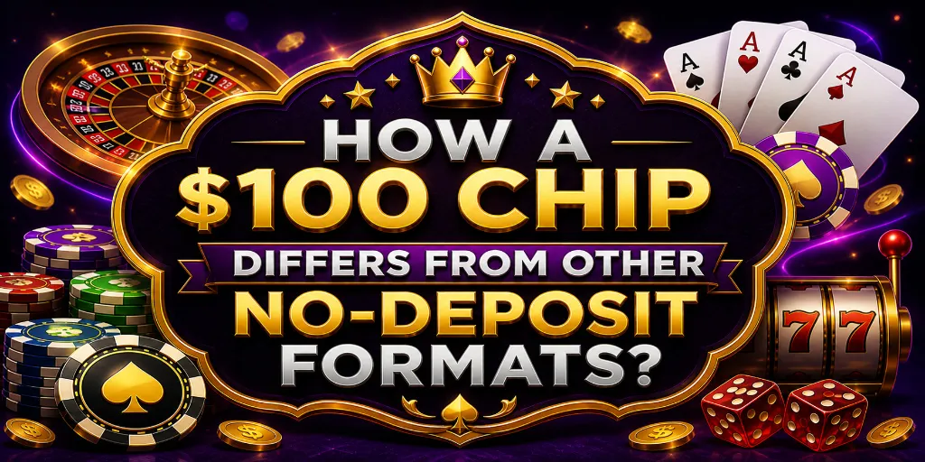 How A $100 Chip Differs From Other No-Deposit Formats?