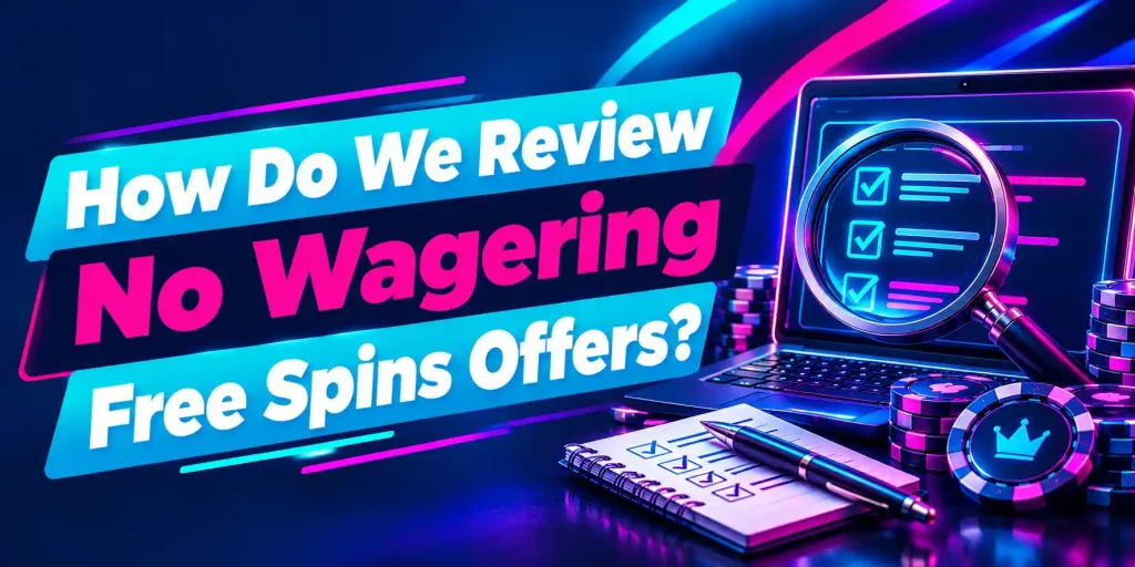 How Do We Review No Wagering Free Spins Offers?